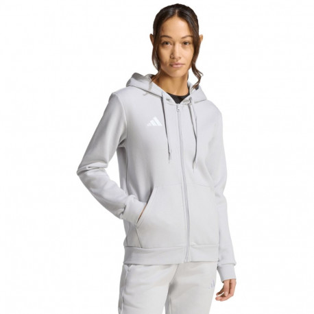Adidas naiste kapuutsiga pusa Entrada 26 täispika tõmblukuga KF5936 M, hall