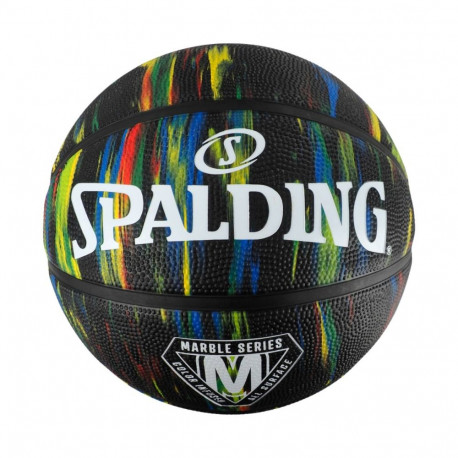 Spalding korvpall Marble 84402Z 7, must-roheline