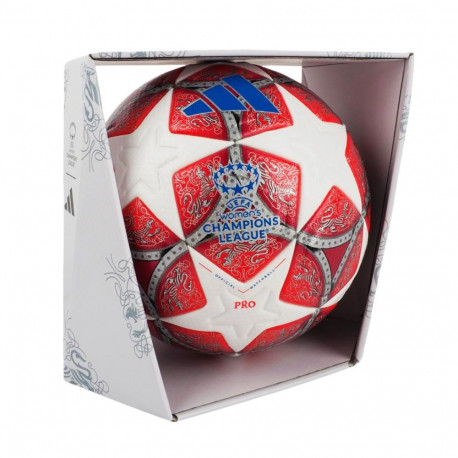 Piłka nożna adidas UCL Womens 25/26 Final Pro czerwono-biała JW1325 5