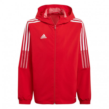 Kurtka dla dzieci adidas Tiro 21 Windbreaker czerwona GP4976 116cm