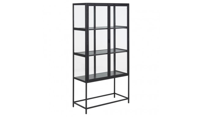 Vitriinkapp SEAFORD 77x35x150 cm, must