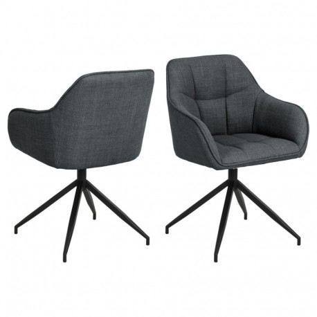 Söögitool BRENDA käetoega, tumehall