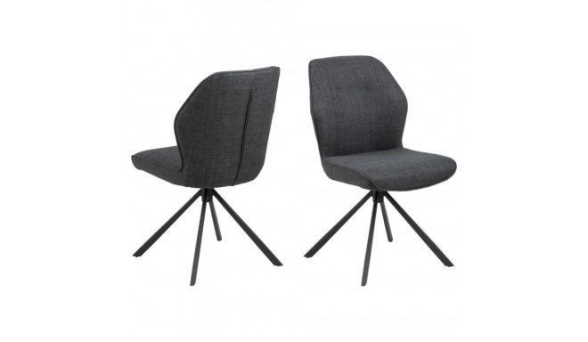 Söögitool AURA pöörlevate jalgadega, tumehall