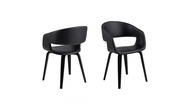 Söögitool NOVA käetoega, must