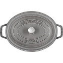 Staub Oval Cocotte, 29cm Graphite Grey, Cast Iron