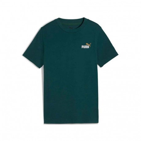 Child's Short Sleeve T-Shirt Puma Essentials 2 Color Green - 5-6 Years