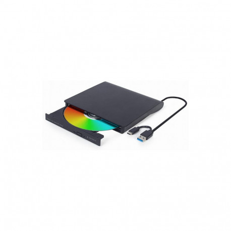 "gembird DVW EXT SLIM DVD-USB-031 black USB-C&3.1 DVD8x CD24x"