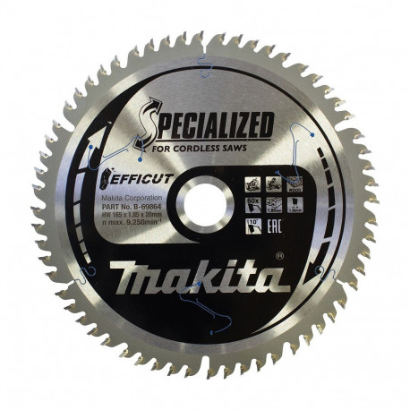 "Makita B-69864 EFFICUT Sägeblatt 165x20x60Z"