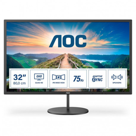 "81,3cm/32'' (2560x1440) AOC Q32V4 16:9 4ms IPS HDMI DisplayPort VESA Speaker QHD Black"