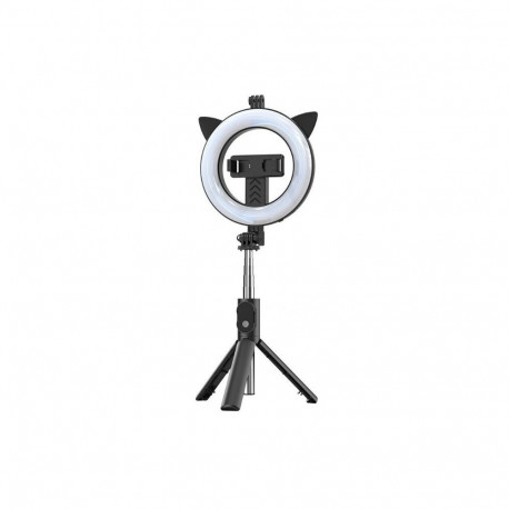 iLike Universal SELFIE HANDLE TRIPOD AND RING LIGHT BLUETOOTH Black