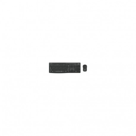Logitech wireless mouse + keyboard MK295, graphite