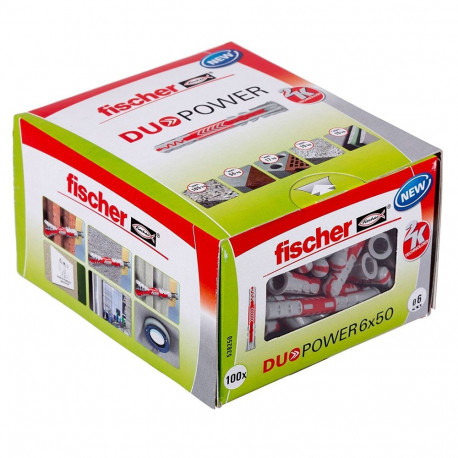 Dübel DUOPOWER 6x50 LD (hellgrau/rot, 100 Stück)