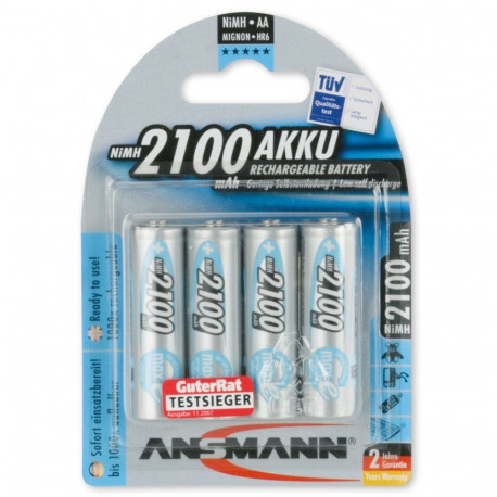 maxE 2100mAh NiMh (silber, 2x AA (Mignon))