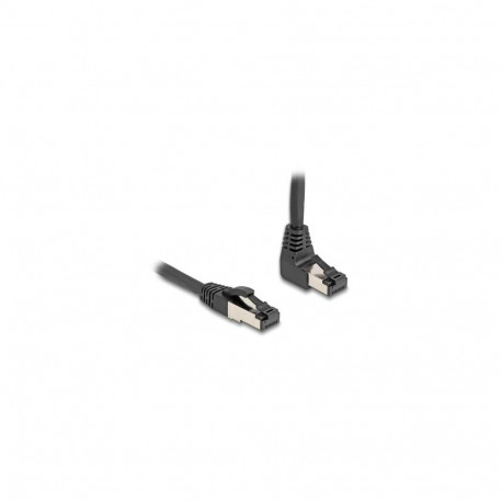 DeLOCK RJ45 Network Cable Cat.8.1 S/FTP 90° upwards angled / straight 1 m black