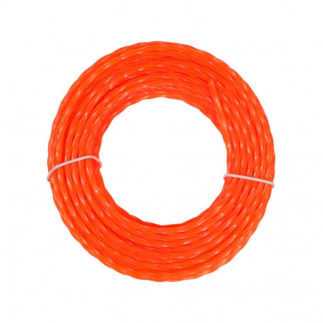 Flo GRASS TRIMMER LINE SILENT 3.0MM X 12M 89482, 3mm, 12m, nylon, twisted square profile, quiet oper