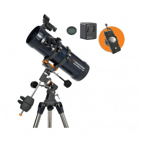 Celestron Astromaster 114EQ-MD with Phoneadapter and Moonfilter