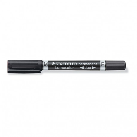 Marker permanentne Staedtler Lumocolor Duo 348, 2-otsaga, must