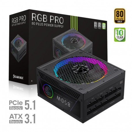 Gamemax PSU | RGB PRO 850G | 850 W | Gold | Full Modular