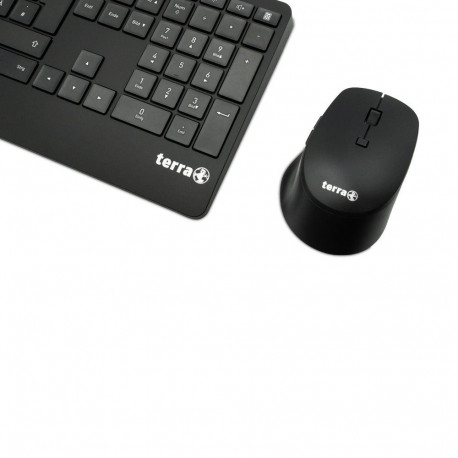 TERRA Desktop 4000 Wireless AES [DE] USB black Copilot  Tastatur+Maus, QWERTZ, 105 Tasten,