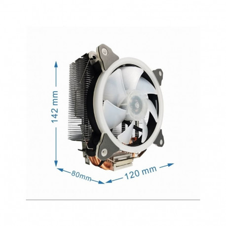 CPU cooler Huracan 12cm 150W 4-pin multicolor LED