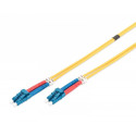 LC-LC Duplex Single Mode OS2 Fiber Patch Cord (9/125), Yellow