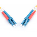 LC-LC Duplex Single Mode OS2 Fiber Patch Cord (9/125), Yellow