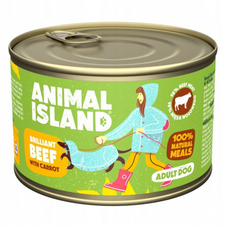 Dog Food - ANIMAL ISLAND Beef with Carrots Wet Dog Food 410g