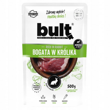 Dog Food - BULT Rich in Rabbit Wet Food 500g Gluten-Free