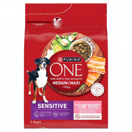 Dog Food - PURINA One Adult Medium/Maxi Salmon & Rice 2.5kg