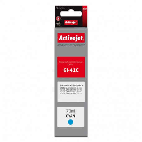 Ink Cartridge - Activejet AC-G41C 70 ml Cyan Ink Bottle for Canon Printers
