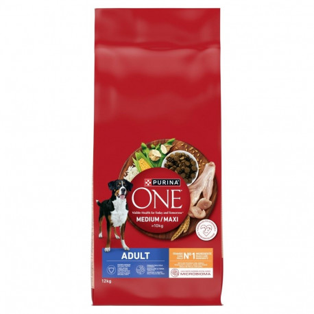 Dog Food - PURINA One Adult Medium/Maxi Chicken & Rice 12kg