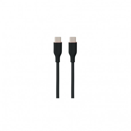 Silicone Cable USB Type-C - Type-C, 60W, (black, 1m)