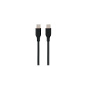 Silicone Cable USB Type-C - Type-C, 60W, (black, 1m)