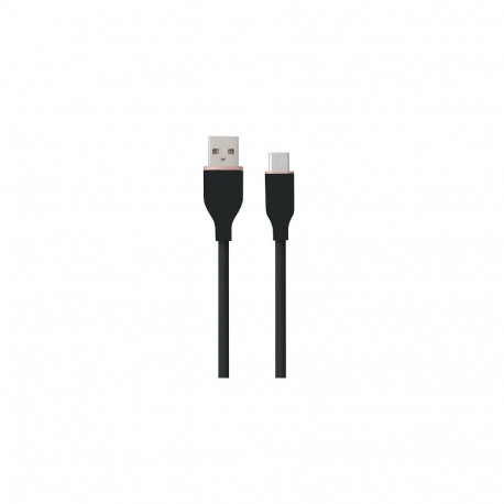 Silicone Cable USB Type-A - Type-C (black, 3m)