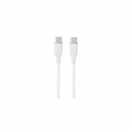 Silicone Cable USB Type-C - Type-C, 60W, (white, 3m)