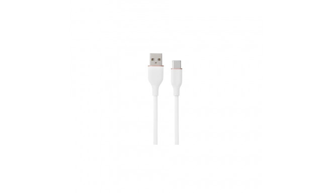 Silicone Cable USB Type-A - Type-C (white, 1m)