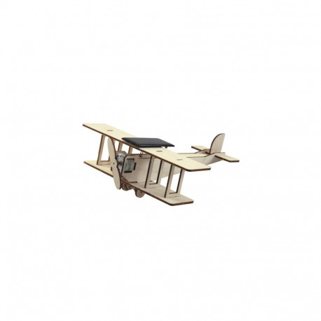 Solar Powered Toy "Biplane Flying Star"