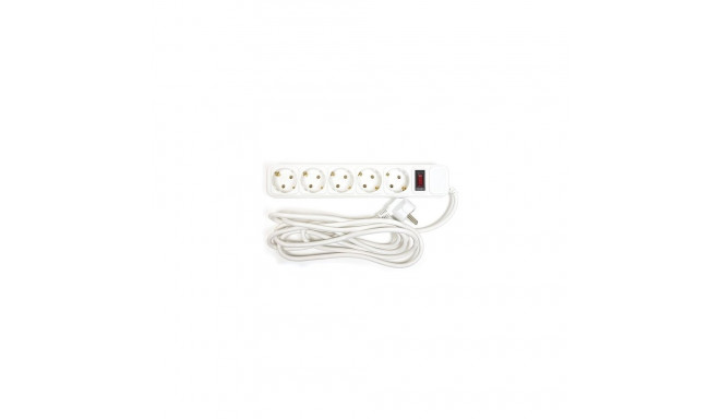 Extension cord 3m, 5 sockets, with switch