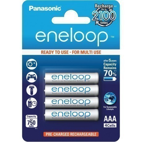 Panasonic eneloop akumulators AAA 750 4BP