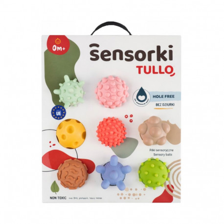 Tullo sensoorsed pallid REF803 8tk ilma auguta, pastelsed