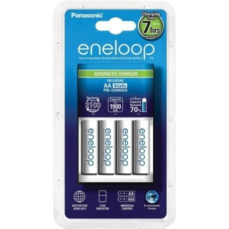 Panasonic eneloop lādētājs BQ-CC17 + 4x1900