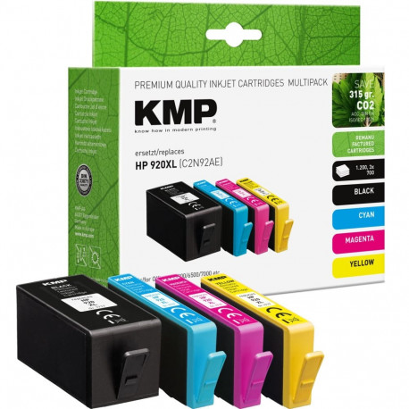 KMP Vorteilspack BK/C/M/Y ersetzt HP C2N92AE No. 920 XL