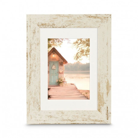 Hama plastikraam 193346 cottage 20x30 koos paspartu, vanvalge
