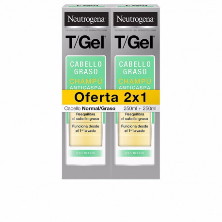 NEUTROGENA T/GEL CHAMPÚ ANTICASPA NORMAL-GRASO PACK 2 x 250 ml