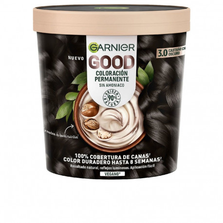 GARNIER GOOD coloración permanente sin amoniaco #3.0 castaño oscuro 217 ml