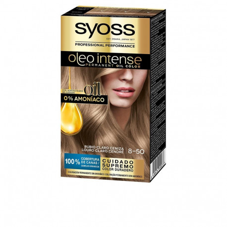 SYOSS OLEO INTENSE tinte sin amoniaco #8.50-rubio ceniza 5 pz