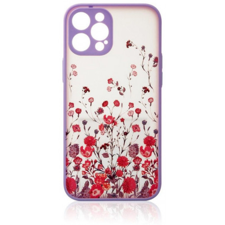 Hurtel case Design Apple iPhone 12 Pro Max, floral purple