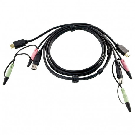 ATEN HDMI KVM kaabel 2L-7D02UH 1.8m USB 2.0, must