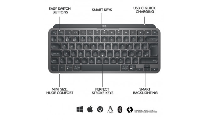 "Logitech MXKEYS MINI WRLS ILLUMINATED KB"