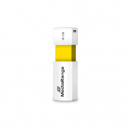 MediaRange 16GB USB 2.0 kollane liuguriga mälupulk